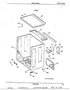 Electric Dryer Page 3 Diagram and Parts List for SIG7010ET0WG  General Electric Dryer