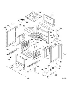 BODY PARTS Diagram and Parts List for JCBP36DM1WW  General Electric Range