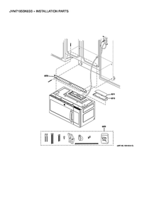 Installation Parts Diagram and Parts List for JVM7195SK6SS  General Electric Microwave