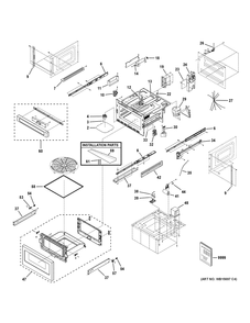 Microwave Diagram and Parts List for PWL1126SW1SS  General Electric Microwave Oven Combo