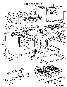 Cabinet Parts Diagram and Parts List for TBX18KJB  General Electric Refrigerator