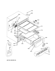 Part Location Diagram of WR13X34456 GE UPPER HINGE RIGHT