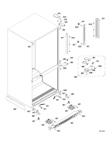 HINGE-MISC PARTS Diagram and Parts List for GDRS0KBXERSS  General Electric Refrigerator