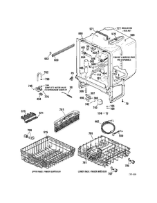 Part Location Diagram of WG04F07421 GE @ROLLER TUB