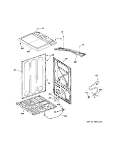 Cabinet And Top Panel Diagram and Parts List for GTD84GCPN2DG  General Electric Dryer