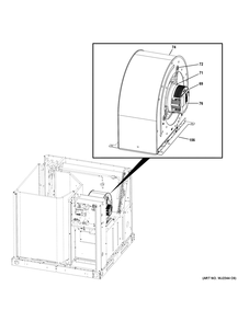 Blower And Motor Diagram and Parts List for NP16H36V04  General Electric Air Conditioner