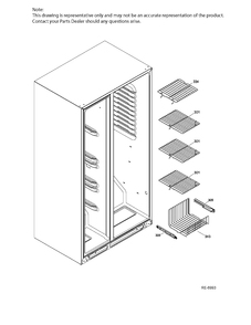 FZ BASKETS Diagram and Parts List for DSRS3KGXHFGS  General Electric Refrigerator