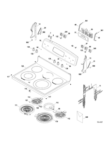 CONTROLS-COOKTOP Diagram and Parts List for JCBP80DP3BB  General Electric Range