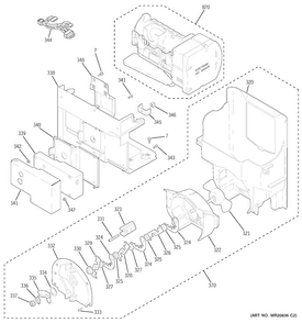 Ice Maker & Dispenser Diagram and Parts List for PGS25KSEAFSS  General Electric Refrigerator