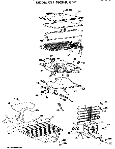 Unit Parts Diagram and Parts List for CTF15CFC  Hotpoint Refrigerator