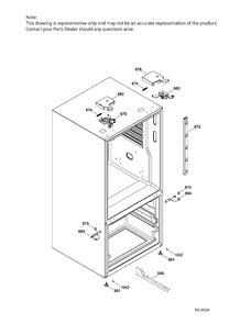 HINGE PARTS Diagram and Parts List for PNE21KSKBKSS  General Electric Refrigerator