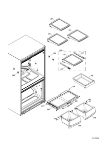 FF SHELVES Diagram and Parts List for PNR20KGEAFBB  General Electric Refrigerator
