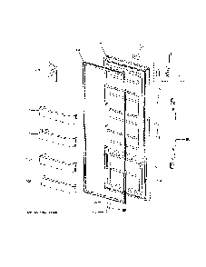 Doors Diagram and Parts List for XUF17SMRDWW  General Electric Freezer