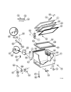 FREEZER Diagram and Parts List for 80570  General Electric Freezer