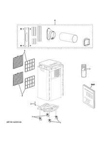 Portable Air Conditioner Diagram and Parts List for APFD06JALWG1  General Electric Air Conditioner