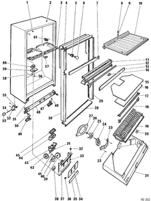 SYSTEM GROUP 1 Diagram and Parts List for 35271-1  General Electric Refrigerator
