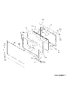 Upper Door Diagram and Parts List for PTD700RSN1SS  General Electric Wall Oven