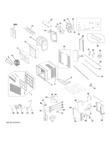 Part Location Diagram of WJ26X21925 GE MAIN BOARD