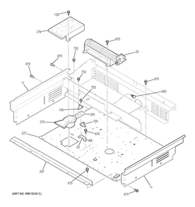Cooling Fan Diagram and Parts List for JS750EF3ES  General Electric Range