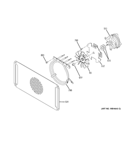 CONVECTION FAN Diagram and Parts List for ZET1DJ1SS  General Electric Wall Oven