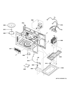 Interior Parts (1) Diagram and Parts List for JVM6175BL7TS  General Electric Microwave