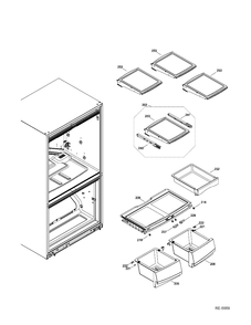 FF SHELVES Diagram and Parts List for PNR22LGEAFWW  General Electric Refrigerator