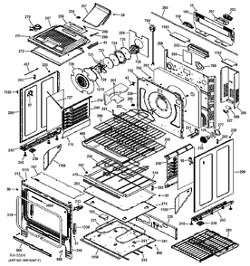 BODY PARTS Diagram and Parts List for PC2S920SEF1SS  General Electric Range