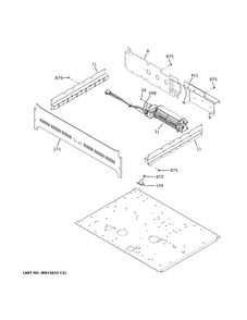 Center Spacer Diagram and Parts List for CTD90FP4N4W2  General Electric Wall Oven