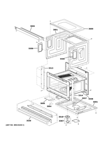 Oven Cavity Parts Diagram and Parts List for ZSB9131N2SS  General Electric Microwave
