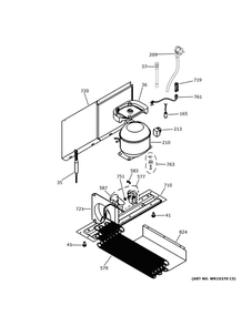 Part Location Diagram of WR55X35321 GE COMPRESSOR HARNESS