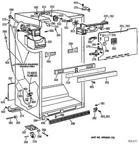Part Location Diagram of WR12X579 GE CHANNEL HDLE