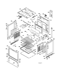 BODY PARTS Diagram and Parts List for MCB757DR3WW  General Electric Range