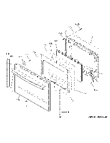 Lower door Diagram and Parts List for JCB865SJ9SS  General Electric Range
