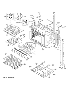 Lower Oven Diagram and Parts List for CTD90FP4N4W2  General Electric Wall Oven