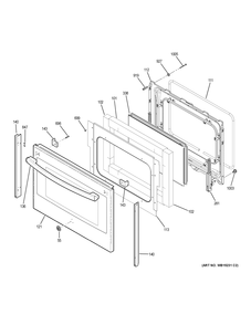 LOWER DOOR Diagram and Parts List for JB860BJ5TS  General Electric Range