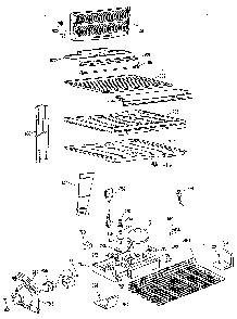 Unit Parts Diagram and Parts List for TBX18BLS  General Electric Refrigerator