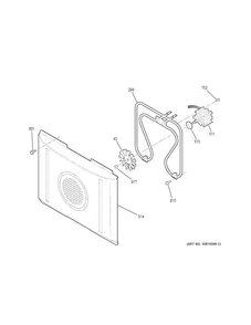 Convection Fan Diagram and Parts List for PS950EF3ES  General Electric Range