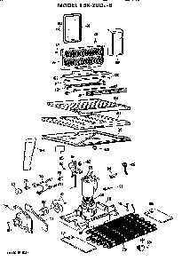 Unit Parts Diagram and Parts List for TBX20DJB  General Electric Refrigerator
