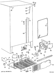 SYSTEM GROUP Diagram and Parts List for TFXC20RRAAD  General Electric Refrigerator