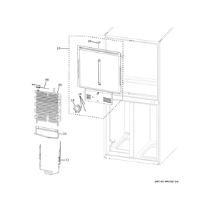 Refrigerator Section Diagram and Parts List for PHD23BYWBFS  General Electric Refrigerator