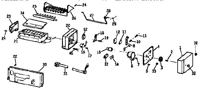 Icemaker Diagram and Parts List for TBX25PCSLLA  General Electric Refrigerator