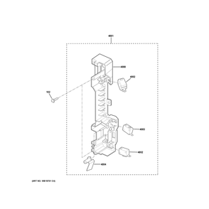 Latch Board Parts Diagram and Parts List for PVM9179RY1SS  General Electric Range Hood