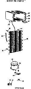 Unit Parts Diagram and Parts List for TA11SFB  General Electric Refrigerator
