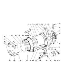 TUB & MOTOR Diagram and Parts List for GCVH6400J1WW  General Electric Washer