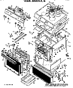 Replacement Parts Diagram and Parts List for JSP28GJ6  General Electric Range