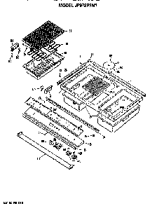 Cooktop Diagram and Parts List for JP672B9N1  General Electric Cooktop