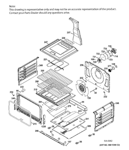 Part Location Diagram of WS01L11983 GE FRAME FRONT UC