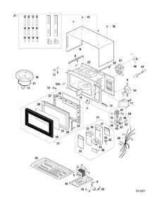 MICROWAVE Diagram and Parts List for JEM31SKC01  General Electric Microwave