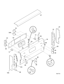 BACKGUARD Diagram and Parts List for MRMF2200KM1  General Electric Range