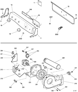 CONTROLS-DRIVE Diagram and Parts List for PTMS650GM2WT  General Electric Dryer